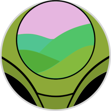 Heather Hill Hall Logo : Green hills, dawn in pink light.